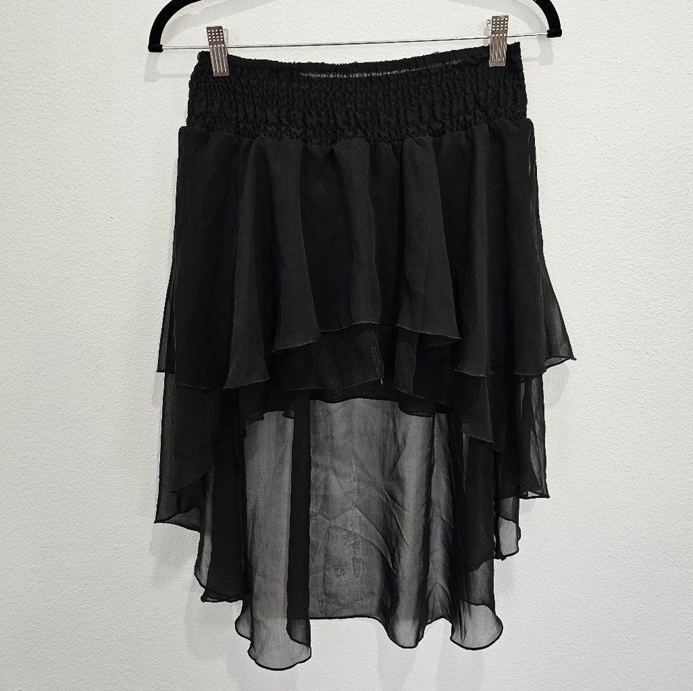 Elegant Black Layered Skirt